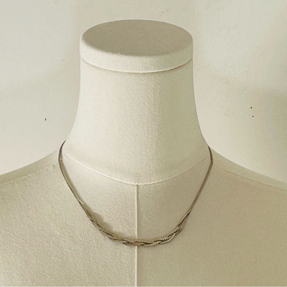 Vintage Sterling Silver 925 Braided Necklace